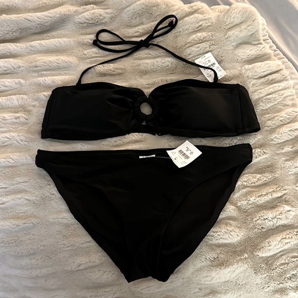 NWT J. Crew Bikini - Black (top L/bottom M) - Picture 1 of 4